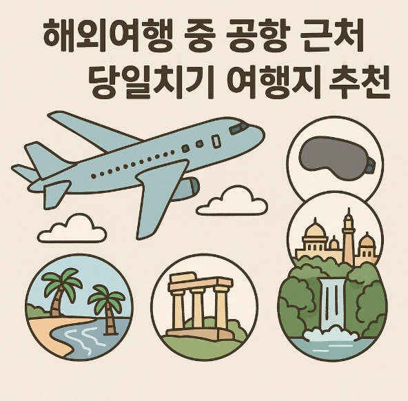 해외여행 중 공항 근처 당일치기 여행지 추천