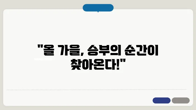 가을야구 대진표