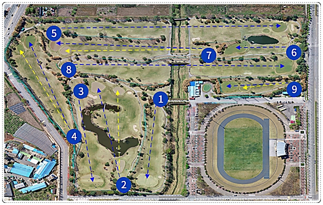 전주 월드컵CC 골프 코스 전체 조감도