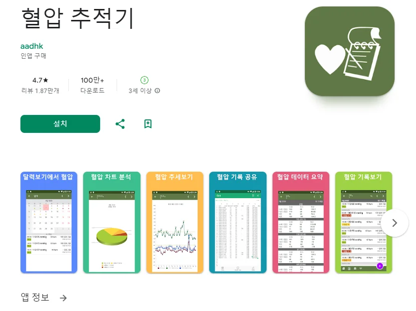 모바일 혈압 기록 어플 당뇨 관리 앱 - 3. 혈압 추적기 어플 소개 모바일 혈압 기록 어플 당뇨 관리 앱 - 3. 혈압 추적기 어플 소개