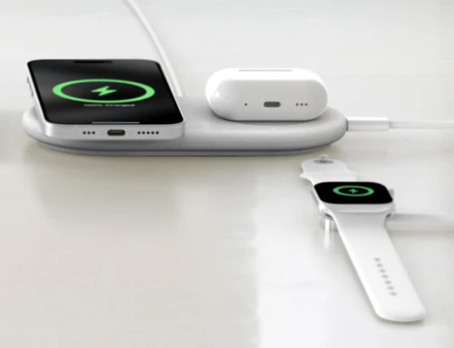 여행용 Qi2충전기, Belkin BoostCharge Pro 2-in-1 Wireless Charging Pad with Magnetic Qi2