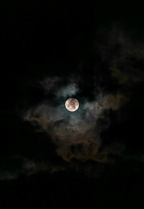 달 별 둥근 초승달 달무리 달빛 6