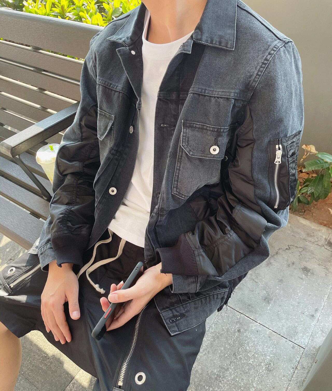  [SACAI] 사카이 블랙 믹스 데님 자켓