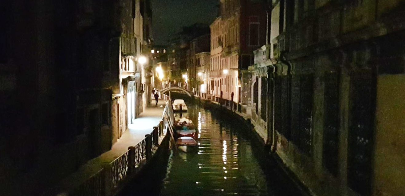 이탈리아 베네치아 밤의 풍경