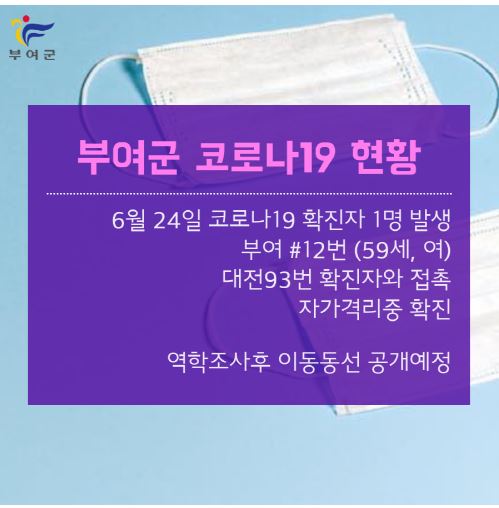 부여군 12번 부여읍 코로나19 확진자 발생 동선은?