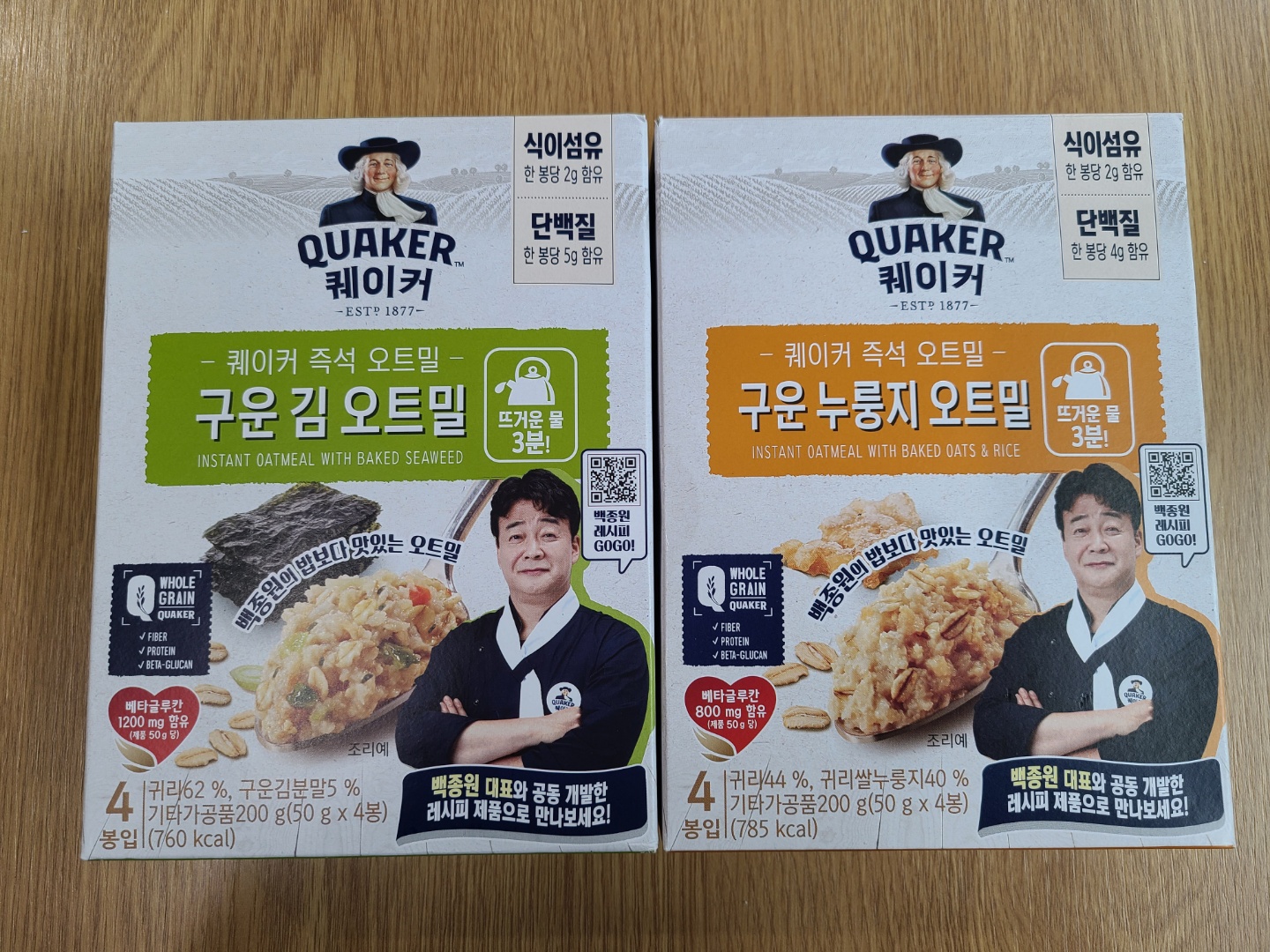  퀘이커 즉석 오트밀 "백종원의 밥보다 맛있는 오트밀"