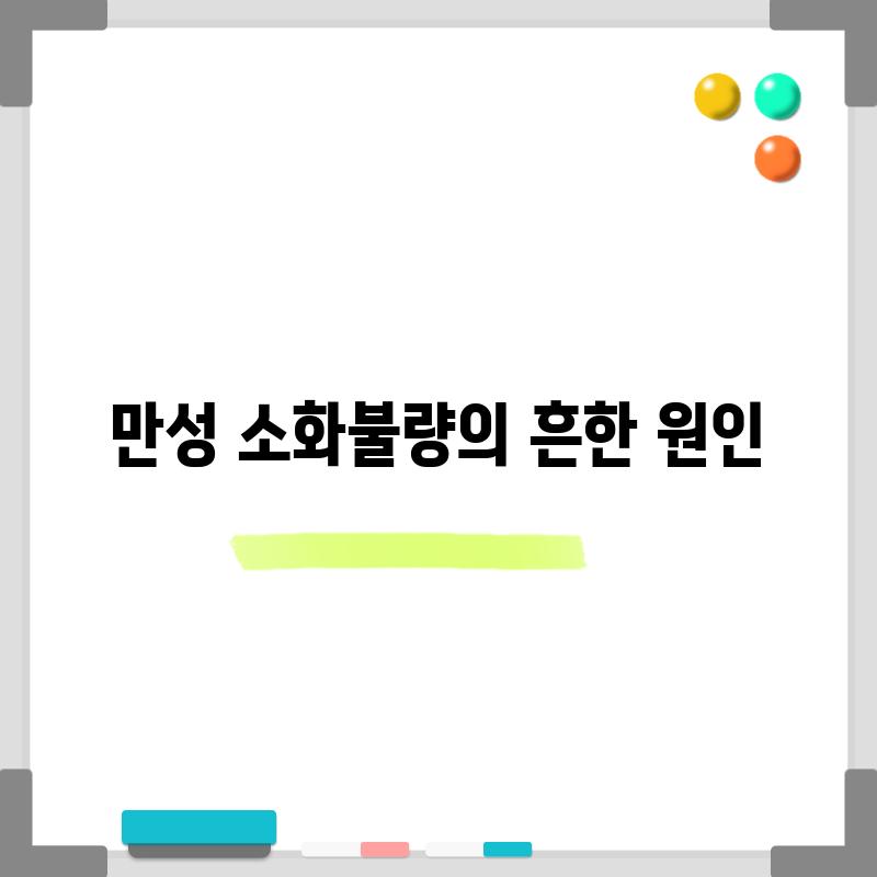 만성 소화불량의 흔한 원인