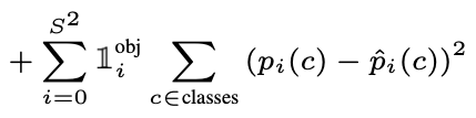 YOLO v1 classification loss