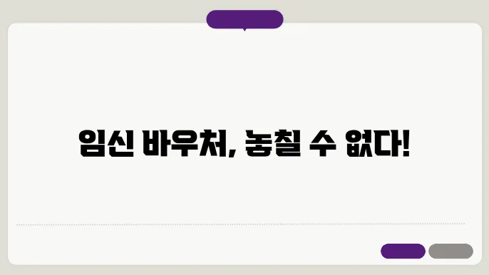 임신 바우처 FAQ