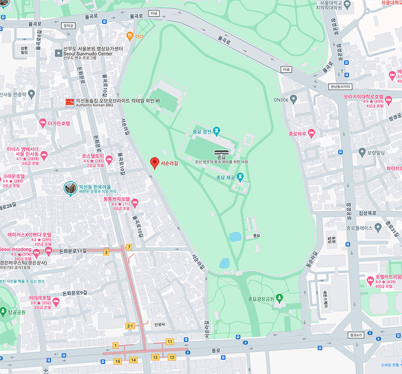 서순라길 지도