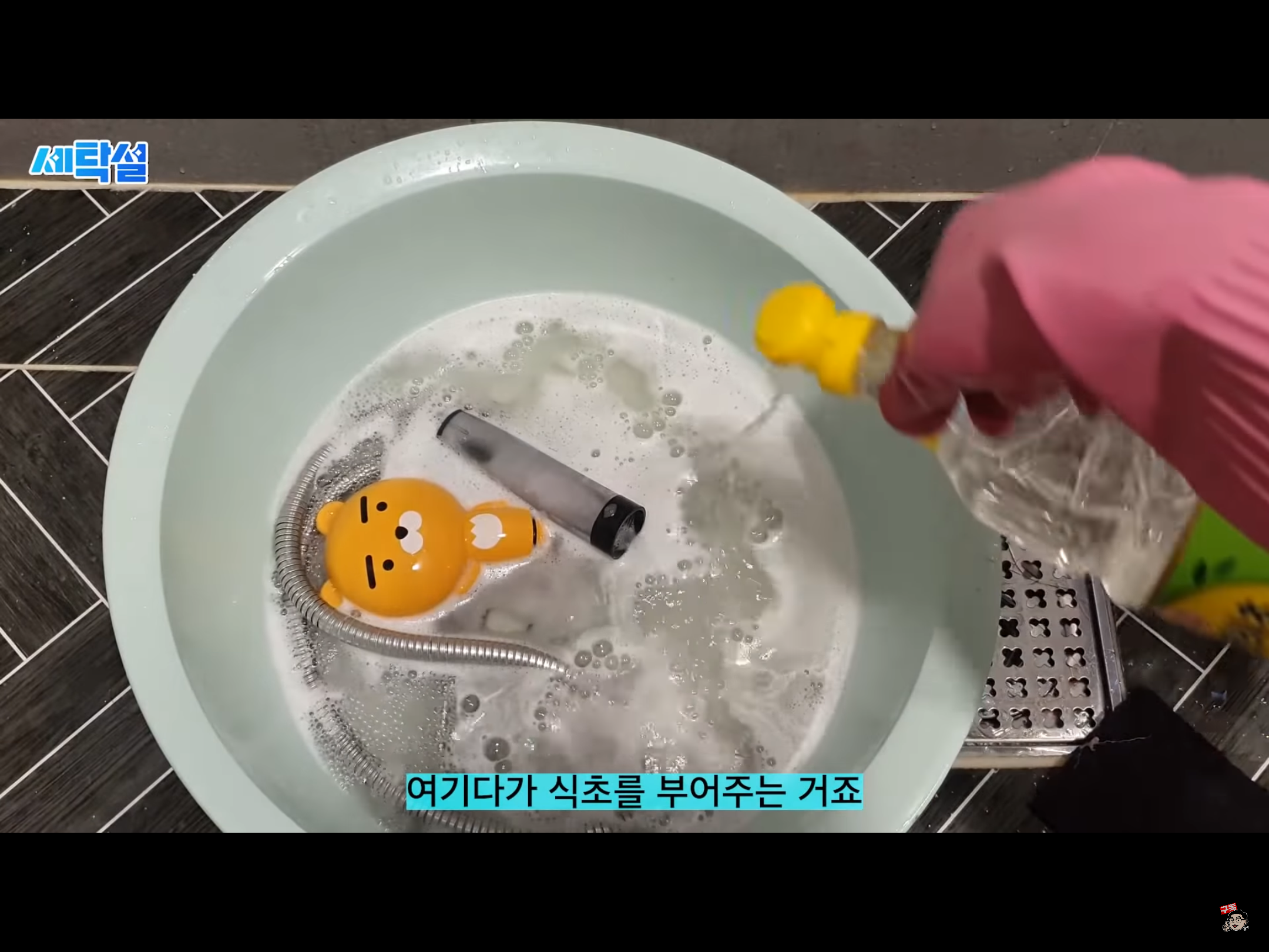  유튜버 세탁설 따라서 샤워기 제대로 청소하기