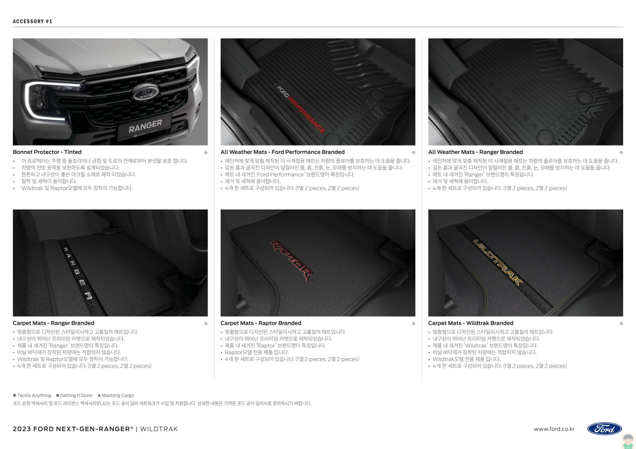 2023 포드 넥스트 제너레이션 레인저 랩터 카탈로그와 가격정보