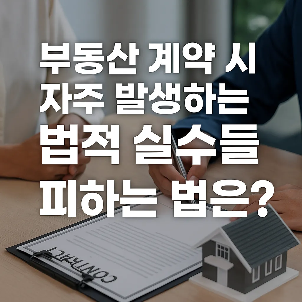부동산 계약 시 자주 발생하는 법적 실수
