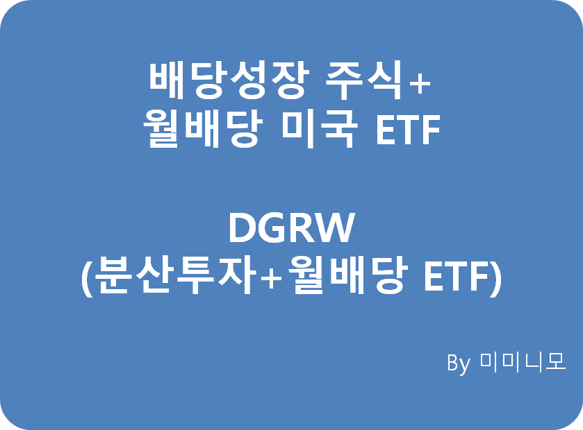  배당성장 주식 + 월배당까지! - 미국 ETF DGRW