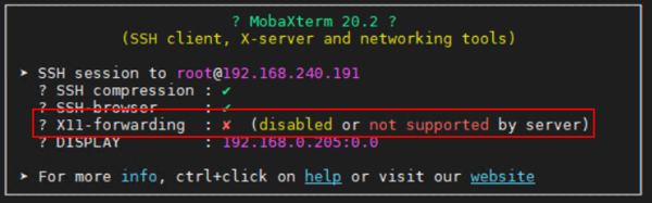 X11-Forwarding 지원가능 확인