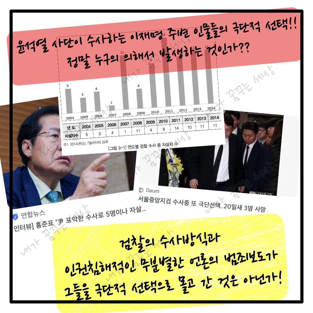  윤석열 사단이 수사하는 이재명 주변 인물들의 극단적 선택!! 정말 누구에 의해서 발생하는 것인가??