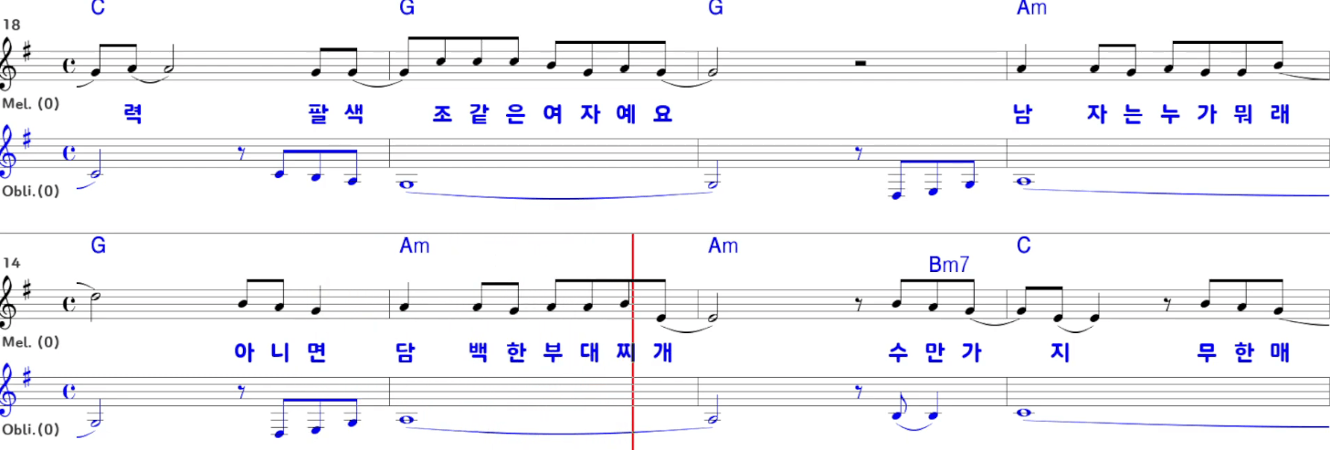 요요미 찌개 악보