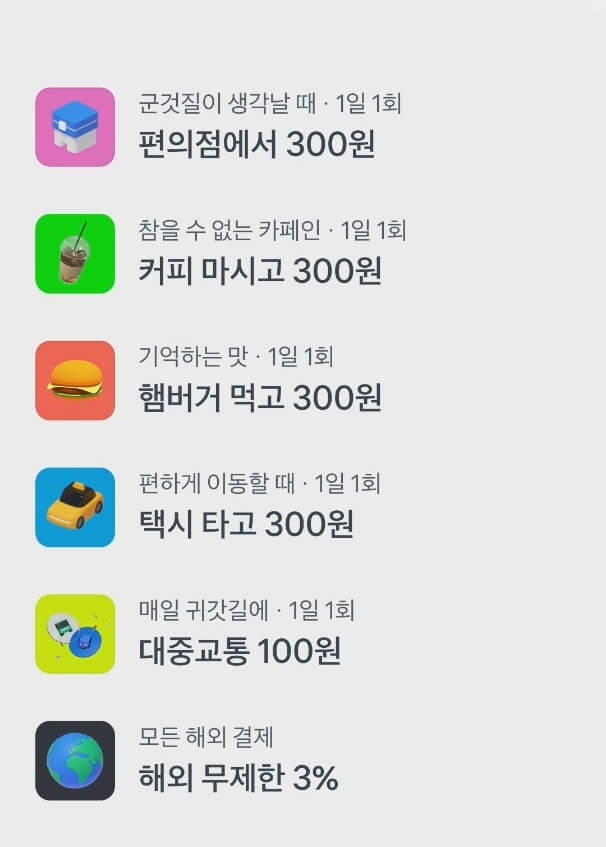 토스 뱅크 카드 사용처