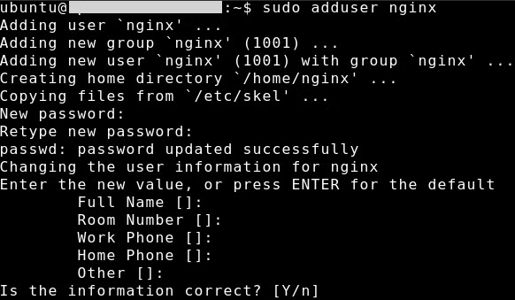 Nginx + react 배포, Nginx 500 error (13 Permission denied) 해결 - Nginx 500 error (13 Permission denied) - 1. 사용자 계정 생성 Nginx + react 배포, Nginx 500 error (13 Permission denied) 해결 - Nginx 500 error (13 Permission denied) - 1. 사용자 계정 생성