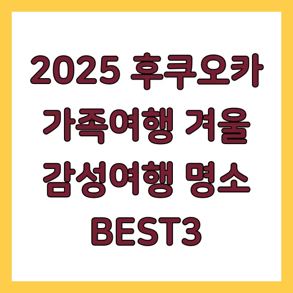 후쿠오카 가족여행 겨울 명소 관련 사진
