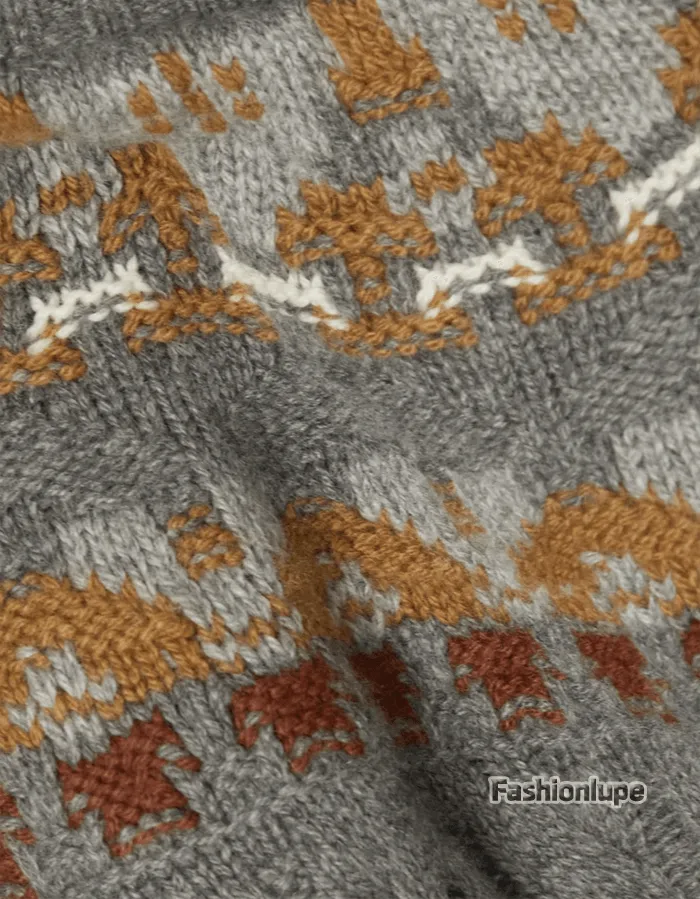 로로피아나 케이블 니트의 페어아일 패턴