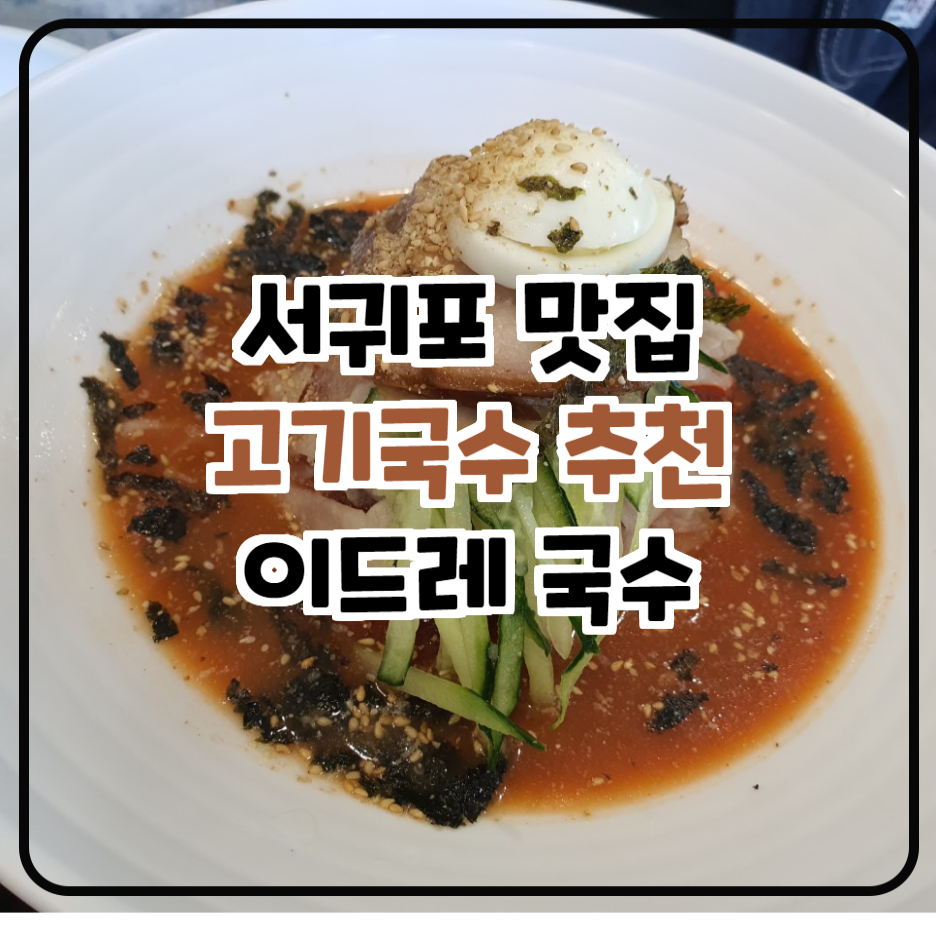  제주도/중문/서귀포 고기국수 맛집: 이드레 국수