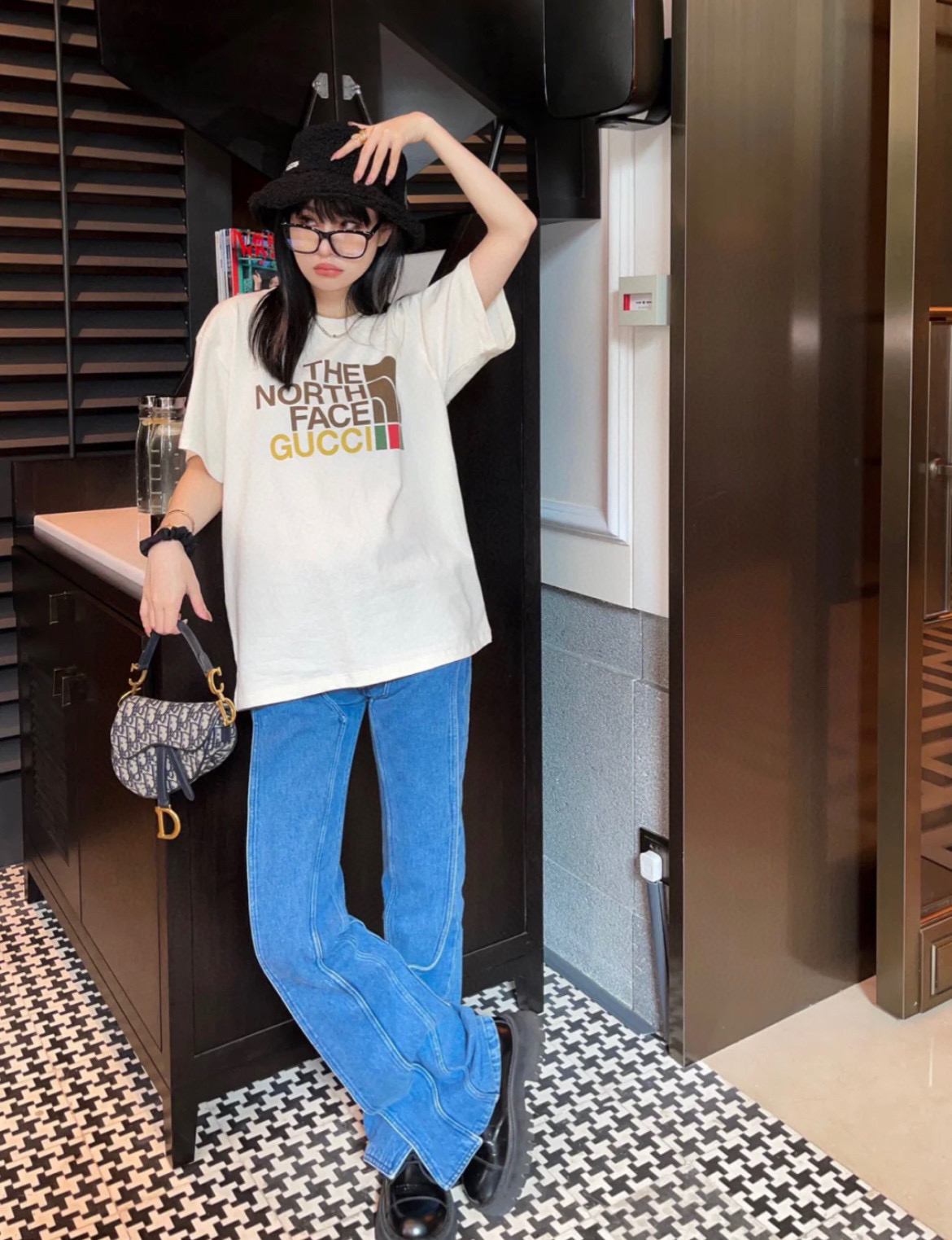  [GUCCI x THE NORTH FACE] 구찌 X 노스페이스 오버사이즈 반팔 티셔츠 616036 XJDCL 9756 (3 COLOR)