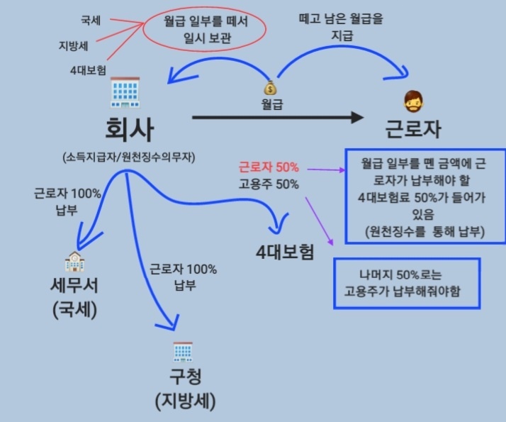  [원천징수] 4대 보험료가 무엇인가?