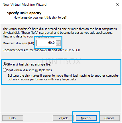 가상머신-생성창-용량-선택