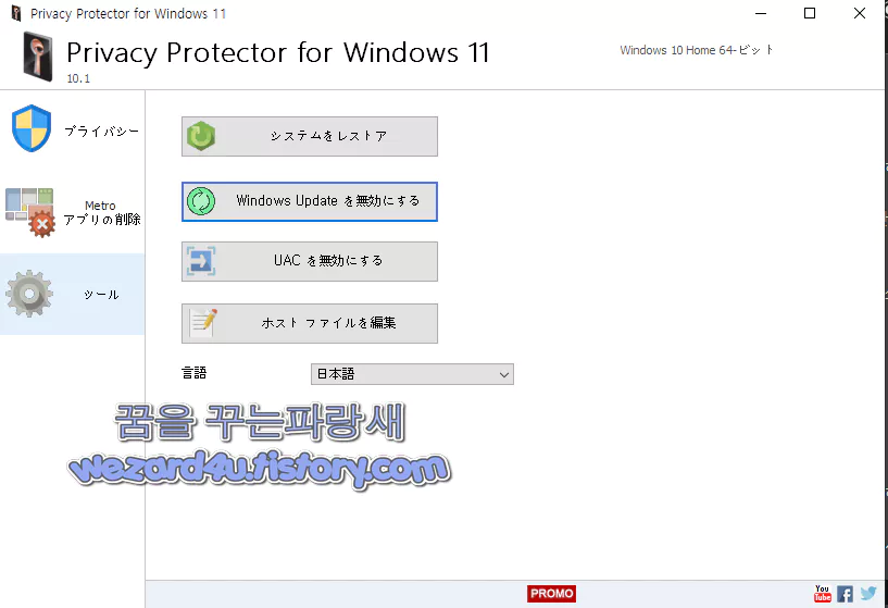Privacy Protector for Windows 11 Metro 도구
