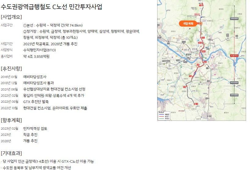 안양 평촌 센텀퍼스트 GTX-C 노선