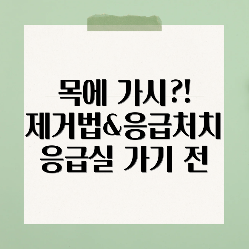 목에 가시 걸렸을 때