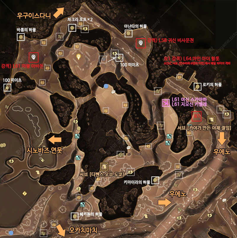 우에노 공원 지도 이미지