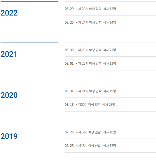 카이스트 기술경영전문대학원 - 모집요강, 학비, 교과과정 - 연혁 카이스트 기술경영전문대학원 - 모집요강, 학비, 교과과정 - 연혁