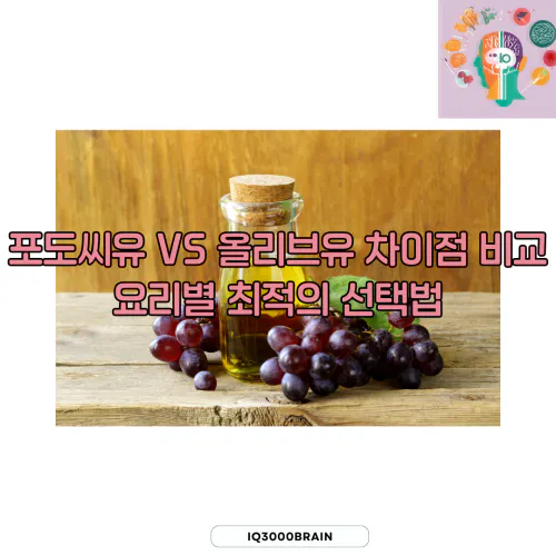 포도씨유 올리브유 차이점