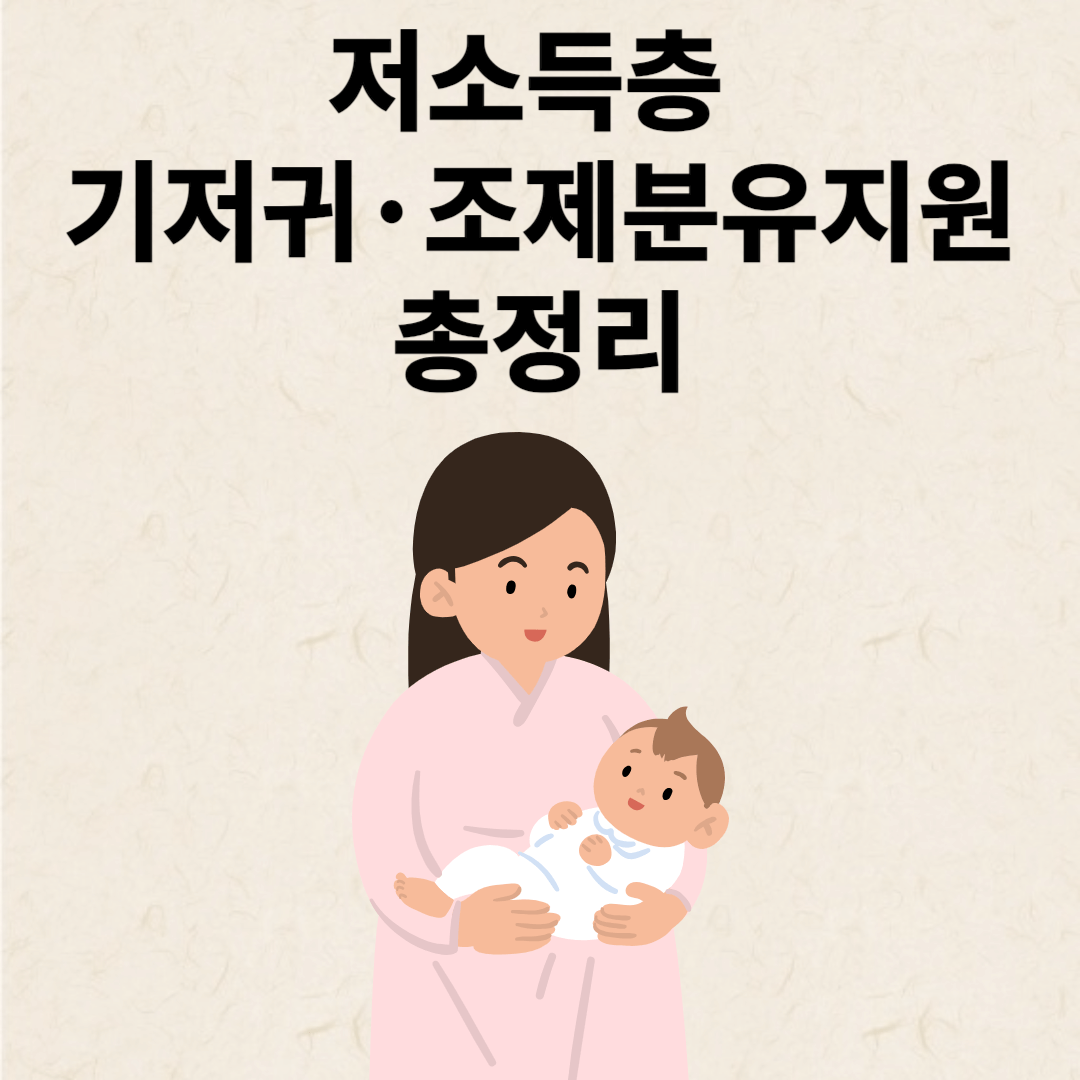 저소득층 기저귀 조제분유 지원