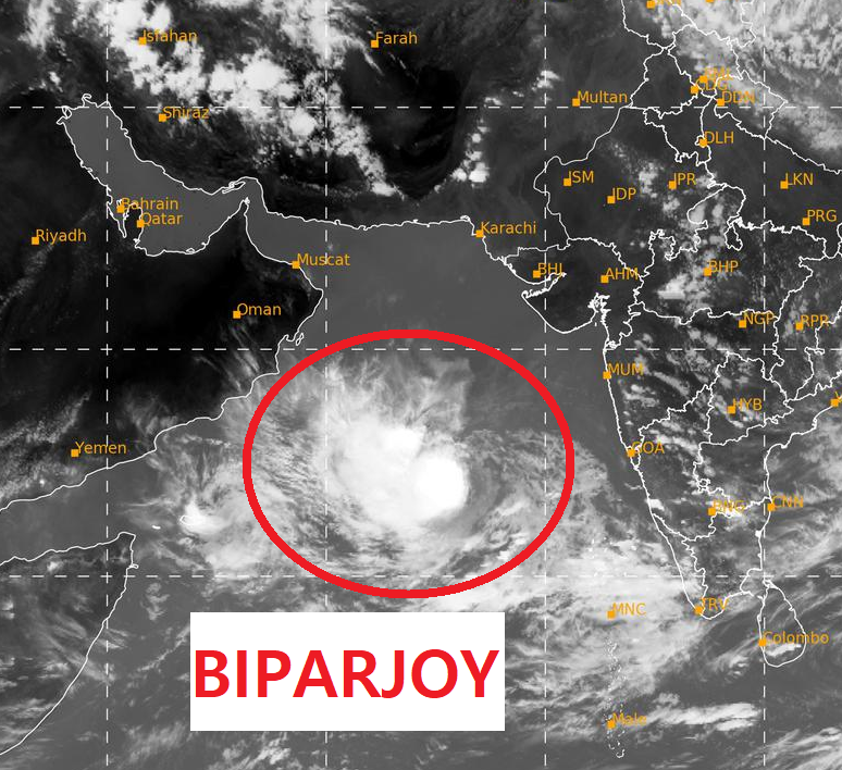 사이클론 BIPARJOY 위성 영상