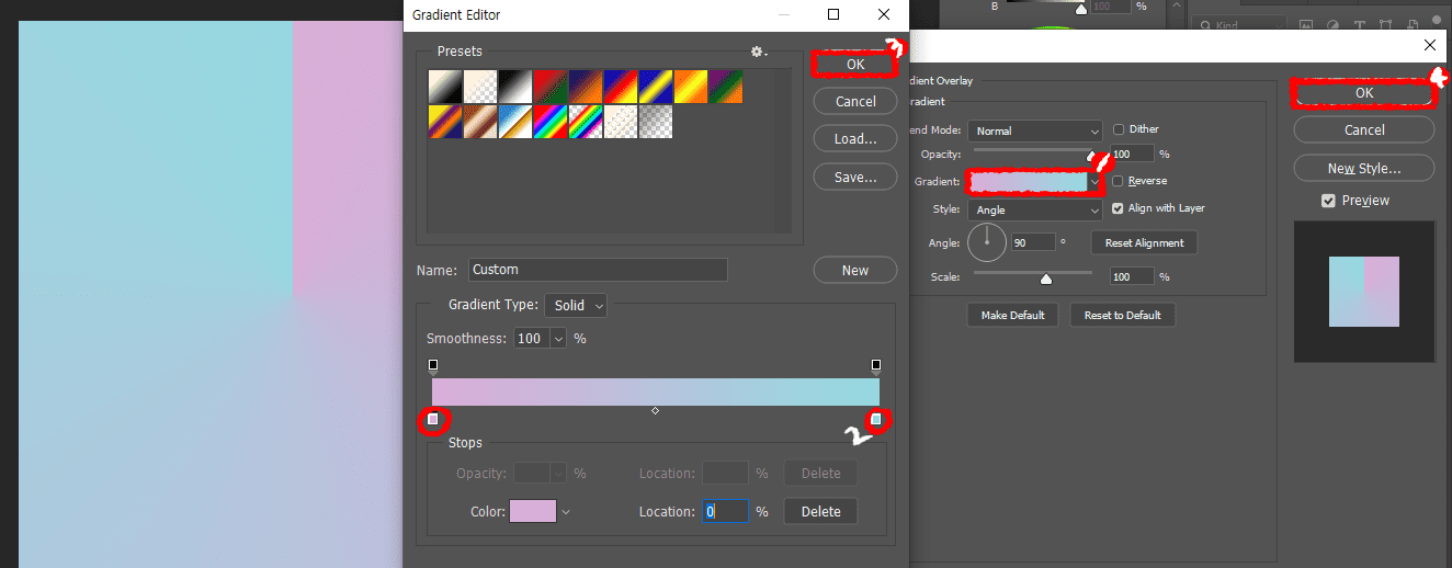 Gradient-Editor-색상-변경-후-Layer-Style-적용