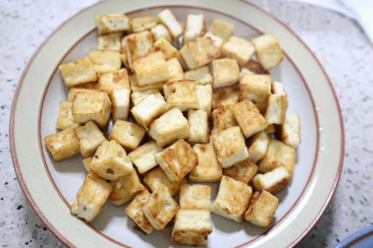 오리엔탈 드레싱 만들기 간단한 두부요리 두부샐러드 만드는 법 11