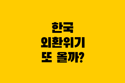  한국 IMF 외환위기 환율, 외환보유고 순위