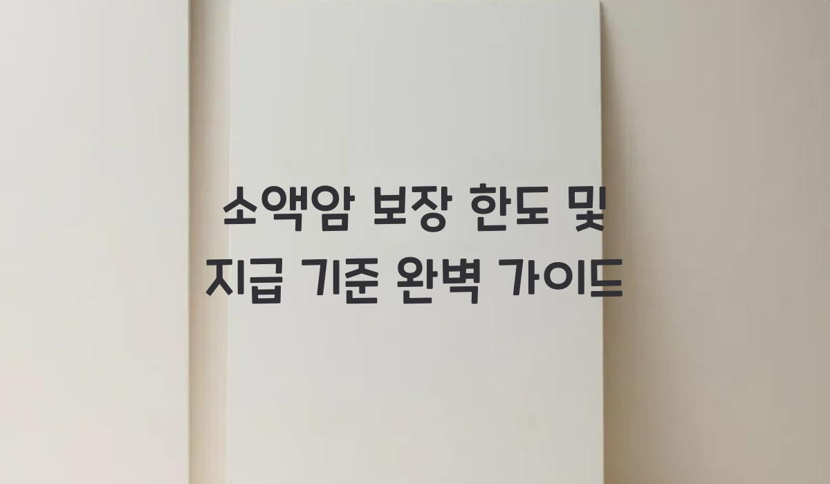 소액암 보장 한도
