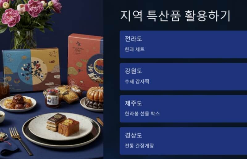 지역 특산품 활용 이미지