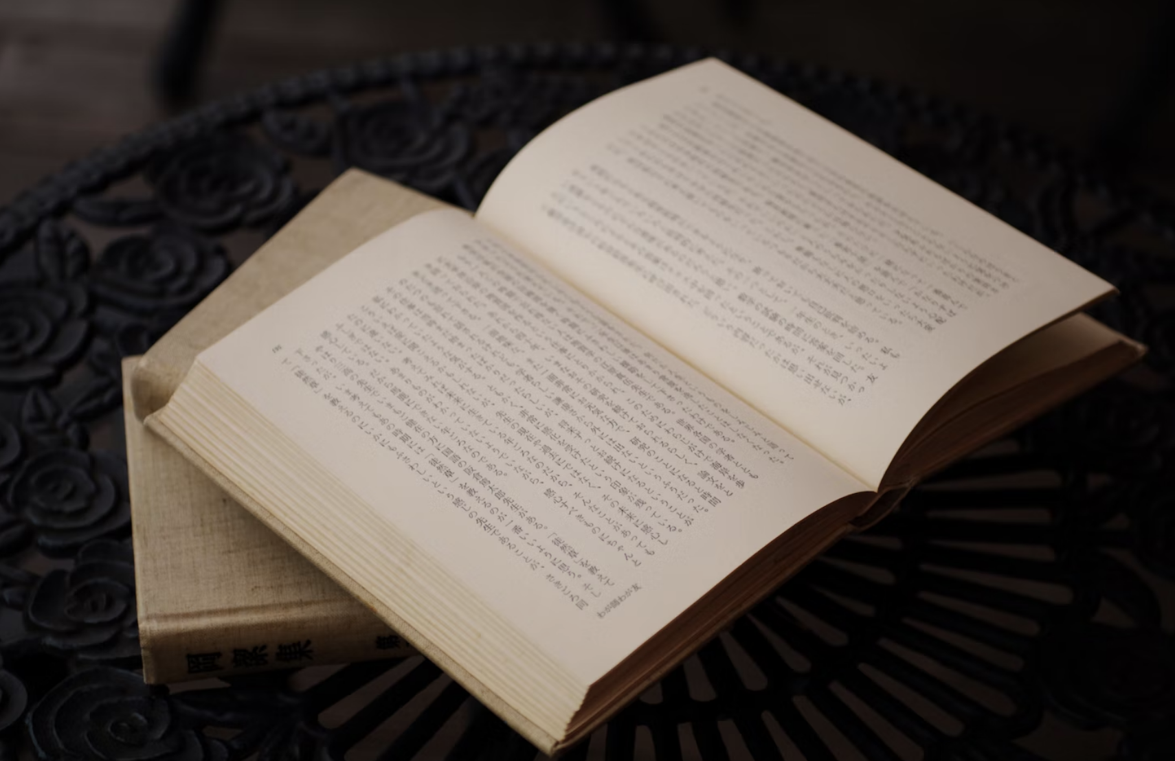 일본어로 쓰여진 책이 열려 있습니다