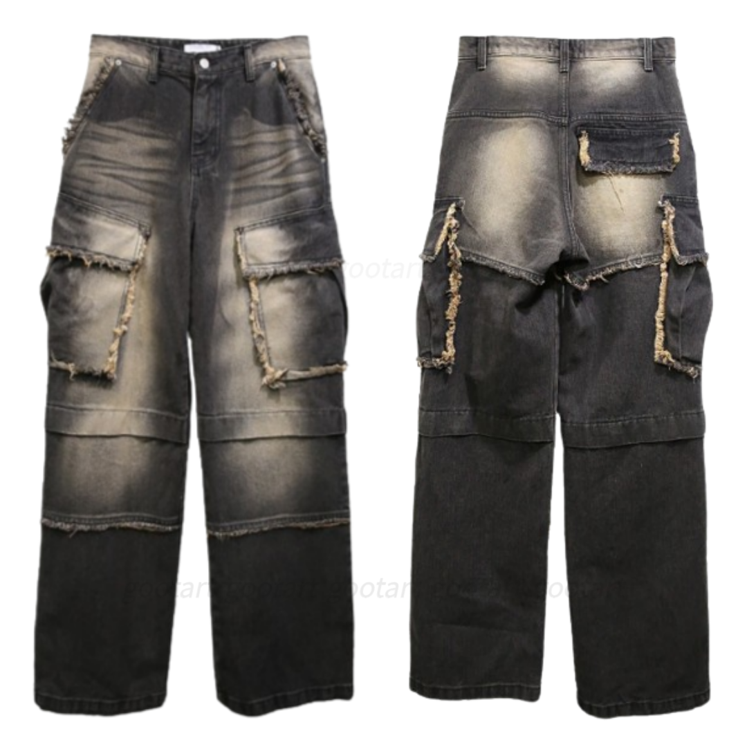 이즈메프 esumemmef Cuz Cargo Denim Pants(Dark Wash)