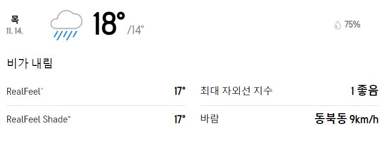 11월 12월 일본 도쿄 날씨 예보 오늘 내일 최신