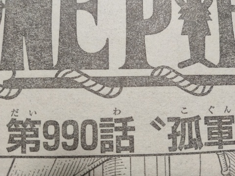  원피스 990화 스포일러 "고독한 군대" (그림 추가)