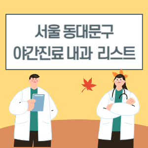 서울 동대문구 야간진료 내과 병원 리스트 (18시 이후 늦게까지하는 병원)