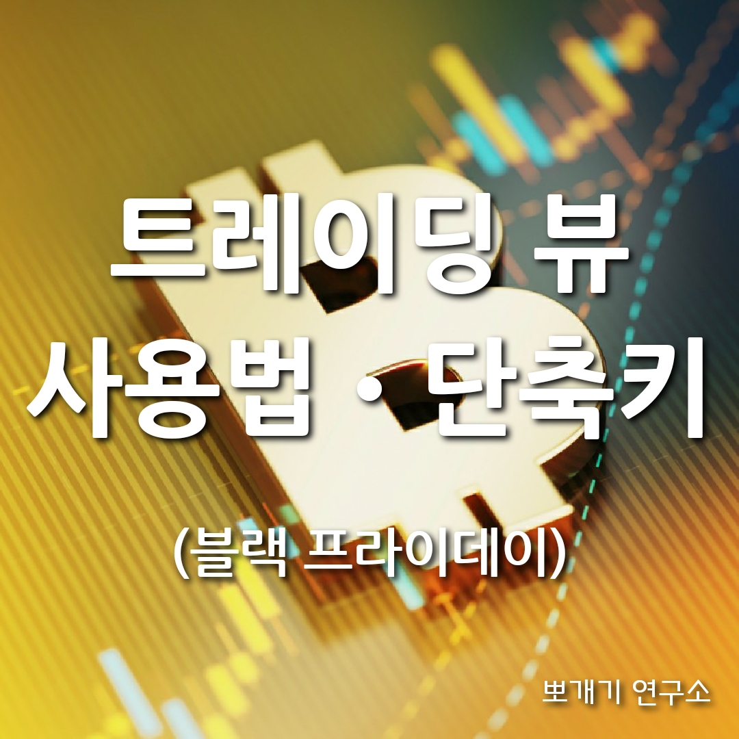  트레이딩 뷰 사용법 (블랙 프라이데이 세일, 단축키 모음)