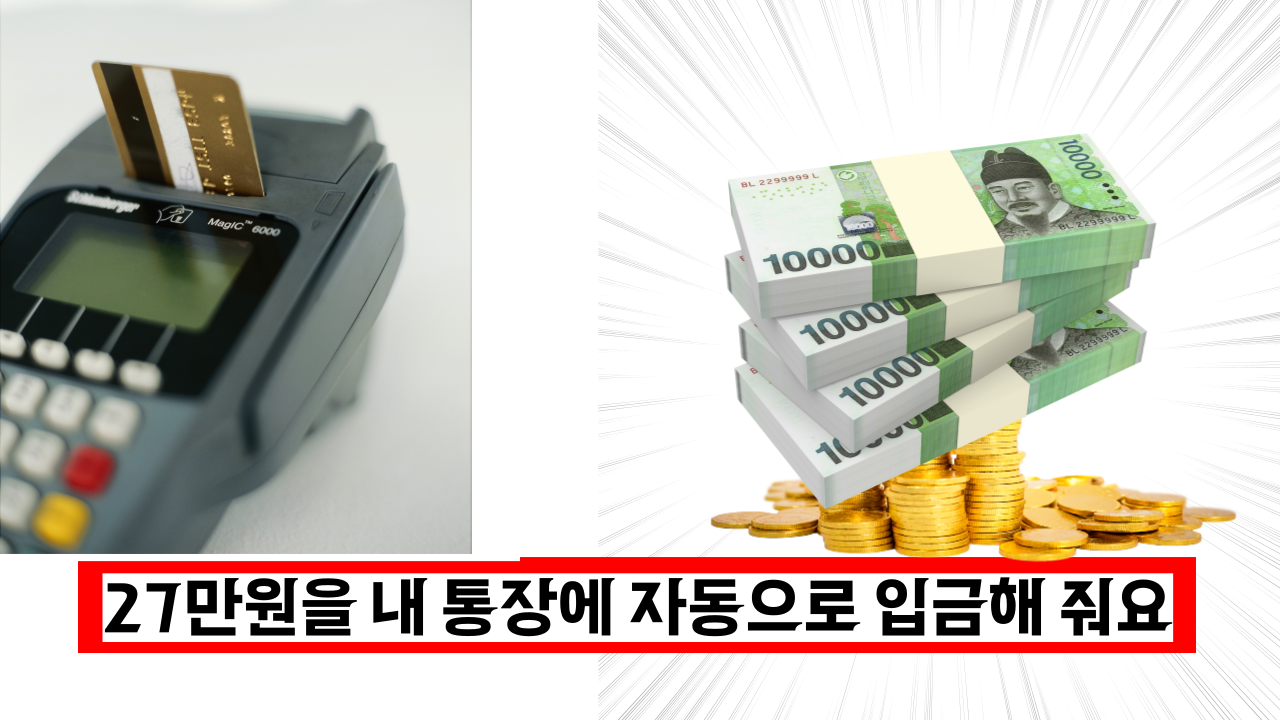  '자동으로 입급 됩니다' 정부에서 카드 수수료 27만원을 환급 해줘요(+확인방법)