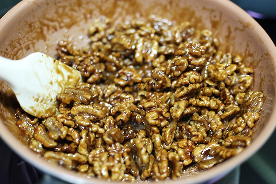 않고 굽죠 호두전처리 호두강정 만들기 튀기지 8